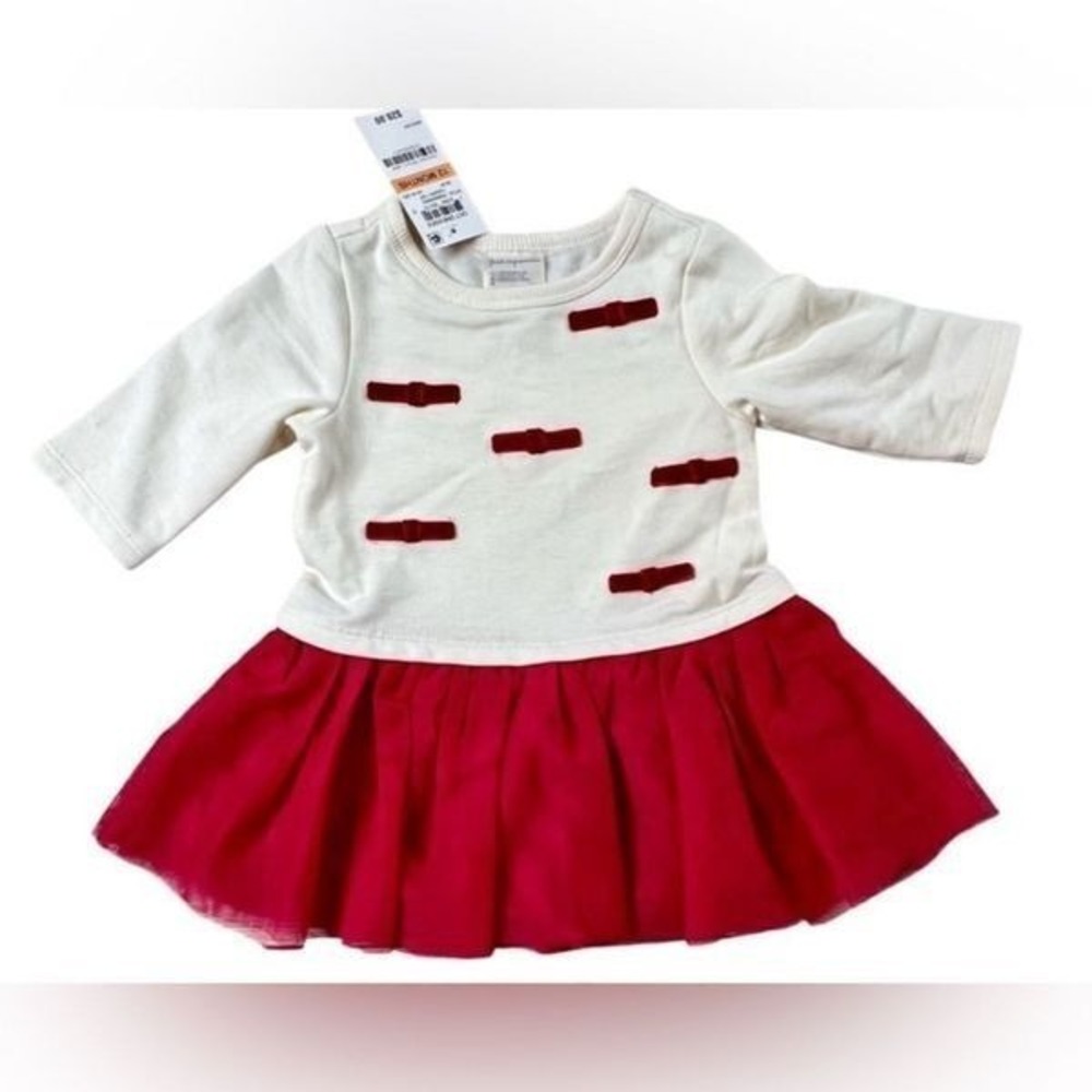 First Impressions Red Tulle Tutu Bow Christmas Valentine's Dress 12 months NWT‎